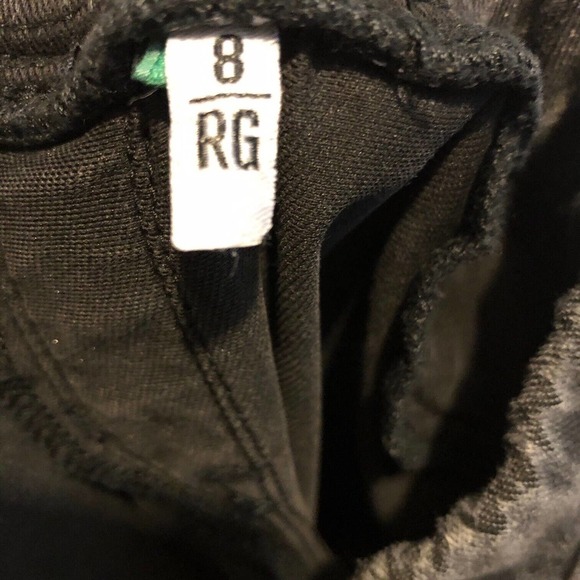 Gap Denim Girl Stretch Jegging SZ 8 Regular Black DistressWash Pull On Easy Off - Picture 9 of 9